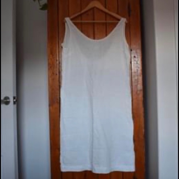 Linenfox Monstera dress white linen - Picture 2 of 3